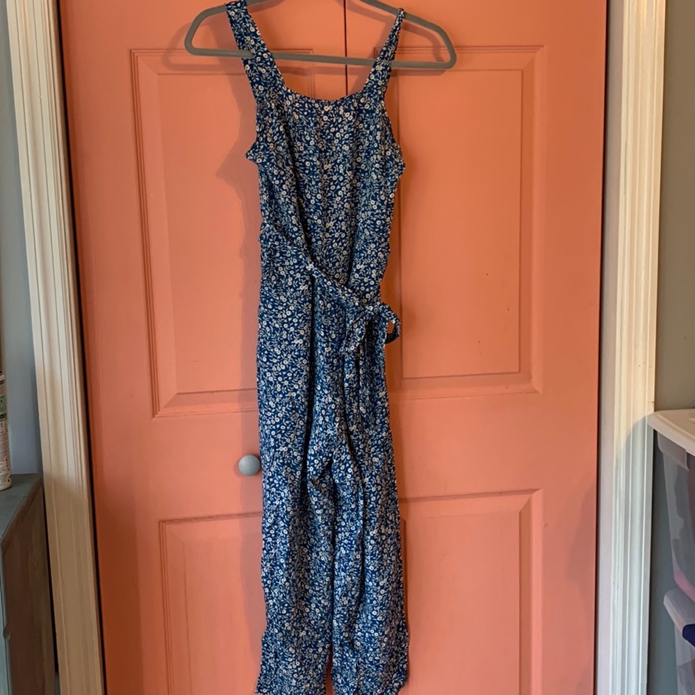 Blue Floral Jumpsuit